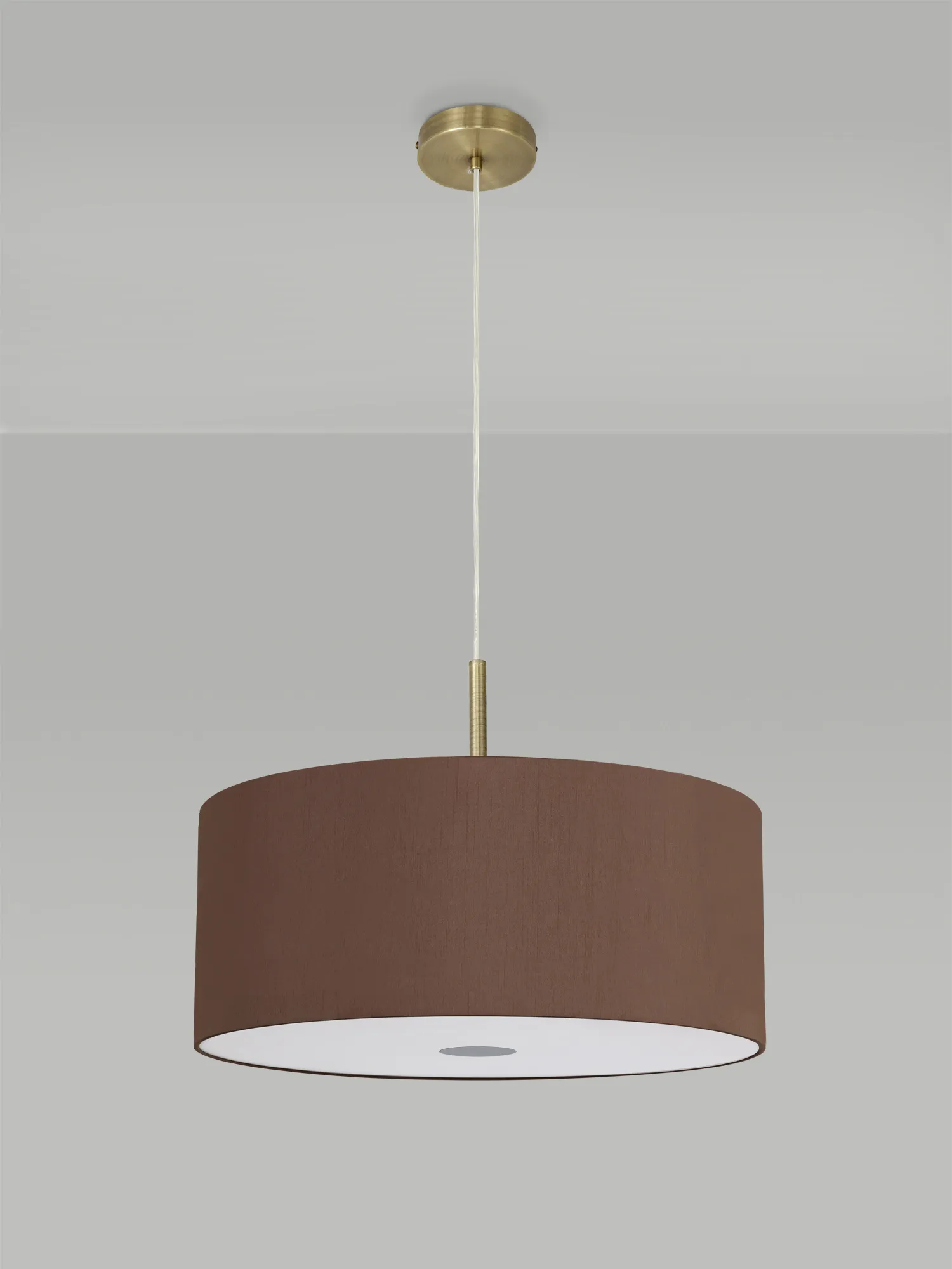 Baymont 60cm 5 Light Pendant Antique Brass; Raw Cocoa/Grecian Bronze; Frosted Diffuser DK0520  Deco Baymont AB RC